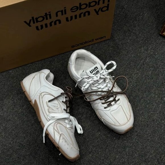 💥Fast shipping💥New Balance X Miu Miu 530 Suede Brown Sneakers - Picture 1 of 12